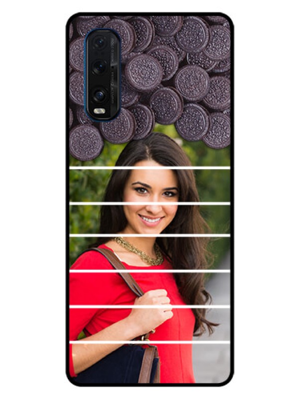 Custom Oppo Find X2 Custom Glass Phone Case  - with Oreo Biscuit Design