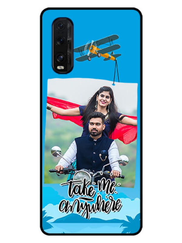 Custom Oppo Find X2 Custom Glass Mobile Case  - Traveller Design 