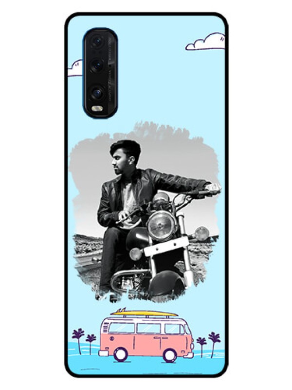 Custom Oppo Find X2 Photo Printing on Glass Case  - Travel & Adventure Design
