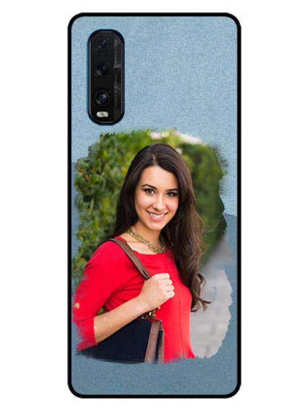Custom Oppo Find X2 Custom Glass Mobile Case  - Grunge Line Art Design