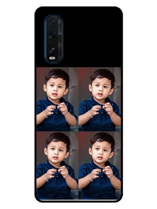 Custom Oppo Find X2 4 Image Holder on Glass Mobile Cover