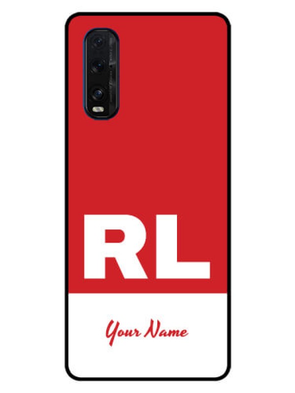 Custom Oppo Find X2 Personalized Glass Phone Case - dual tone custom text Design
