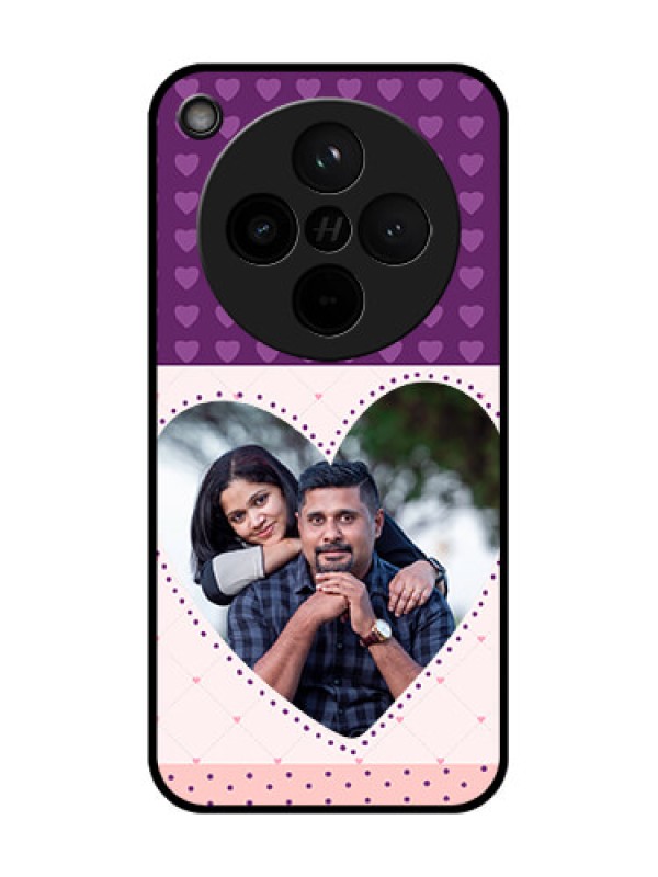 Custom Find X8 5G Custom Glass Phone Case - Violet Love Dots Design