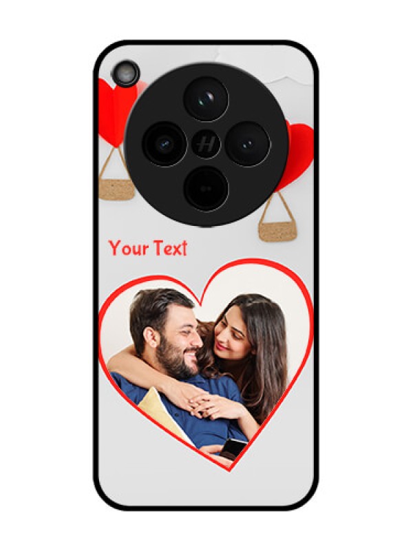 Custom Find X8 5G Custom Glass Phone Case - Parachute Love Design