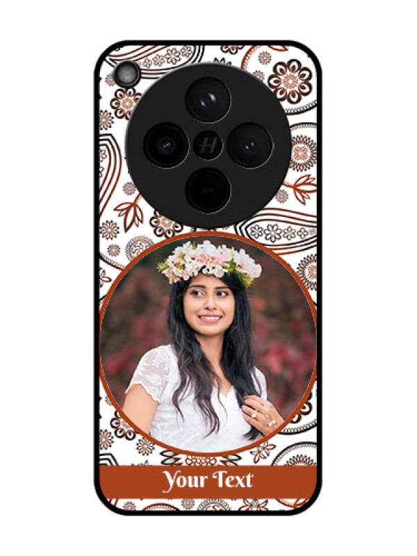 Custom Find X8 5G Custom Glass Phone Case - Abstract Flower Design