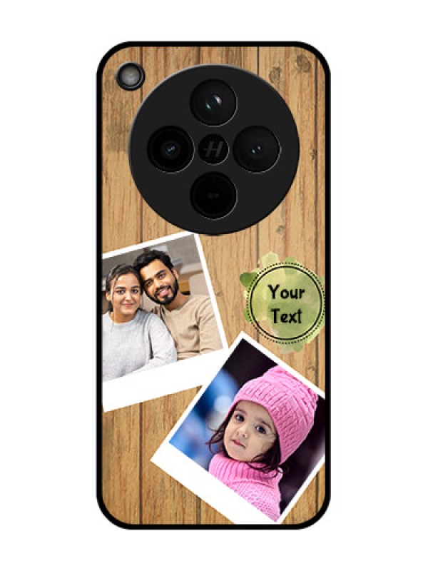 Custom Find X8 5G Custom Glass Phone Case - Wooden Texture Design