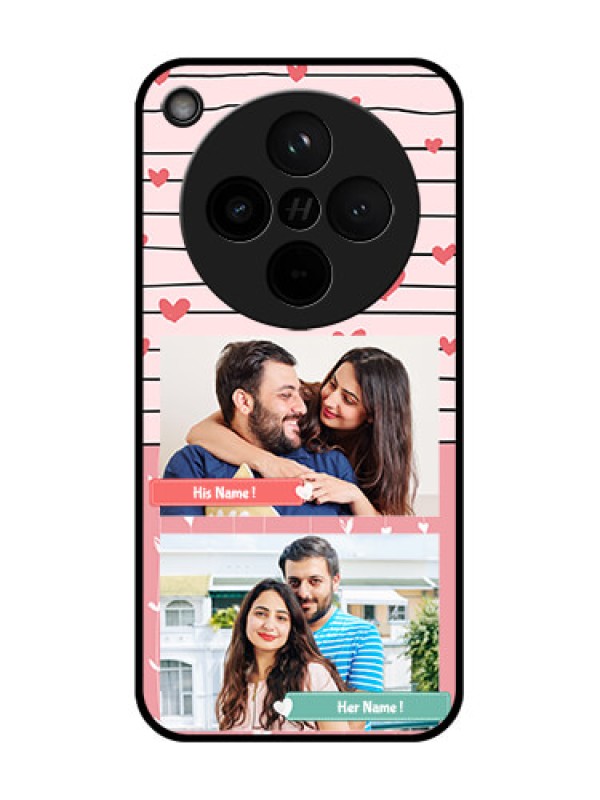 Custom Find X8 5G Custom Glass Phone Case - Photo With Heart Design