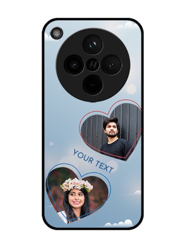 Custom Find X8 5G Custom Glass Phone Case - Blue Color Couple Design