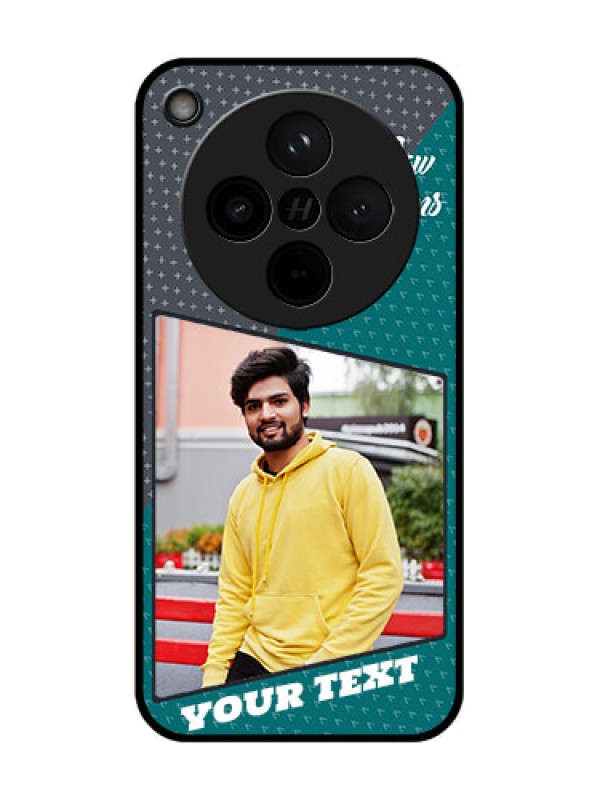 Custom Find X8 5G Custom Glass Phone Case - Background Pattern Design With Quote