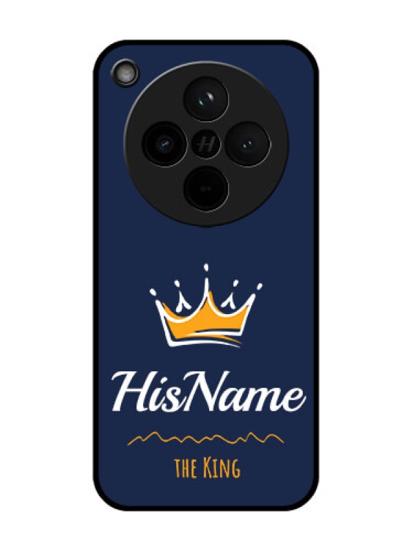 Custom Find X8 5G Custom Glass Phone Case - King With Name Design