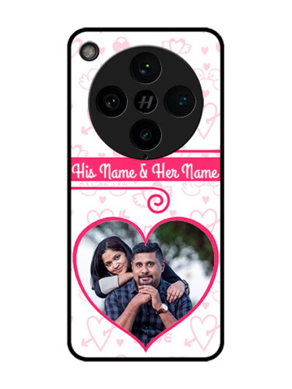 Custom Find X8 Pro 5G Custom Glass Phone Case - Heart Shape Love Design