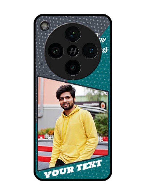 Custom Find X8 Pro 5G Custom Glass Phone Case - Background Pattern Design With Quote