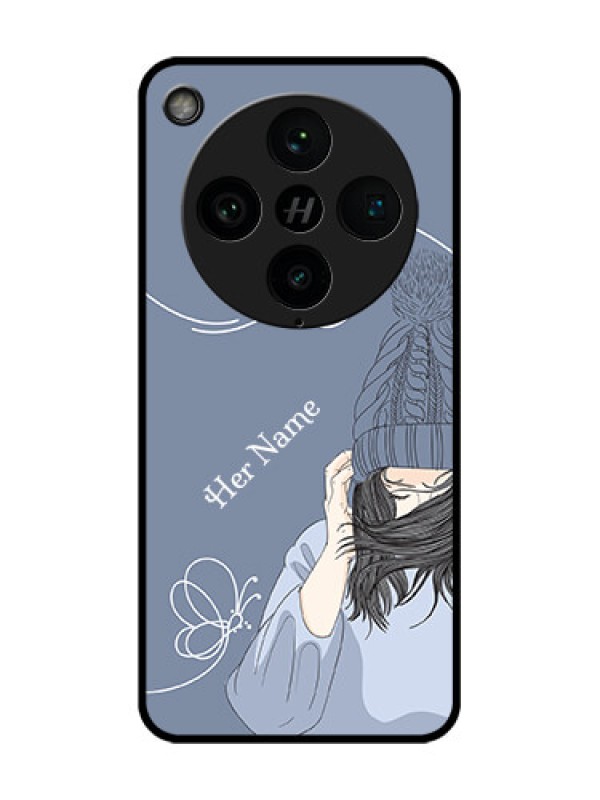 Custom Find X8 Pro 5G Custom Glass Phone Case - Girl In Winter Outfit Design