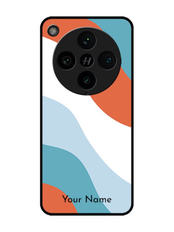 Custom Find X8 Pro 5G Custom Glass Phone Case - Coloured Waves Design