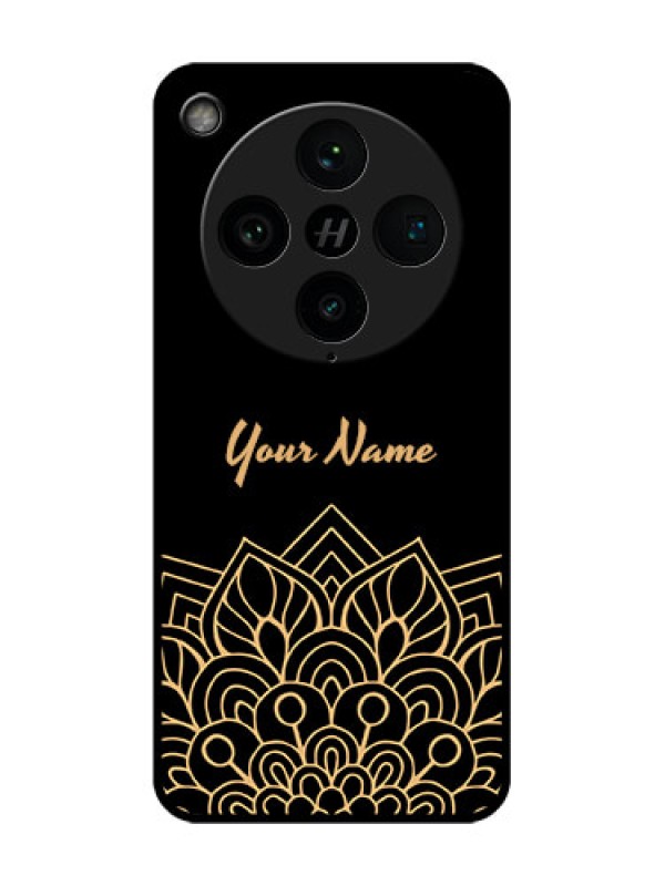 Custom Find X8 Pro 5G Custom Glass Phone Case - Golden Mandala Design
