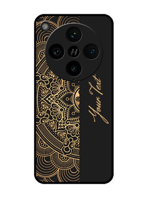Custom Find X8 Pro 5G Custom Glass Phone Case - Mandala Art With Custom Text Design