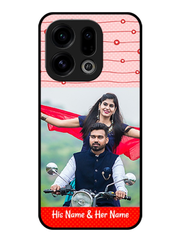 Custom Oppo Find X9 5G Custom Glass Phone Case - Red Pattern Case Design