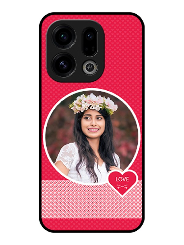 Custom Oppo Find X9 5G Custom Glass Phone Case - Pink Color Pattern Design