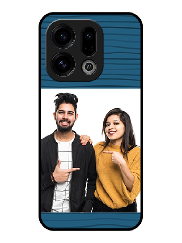Custom Oppo Find X9 5G Custom Glass Phone Case - Blue Pattern Cover Design