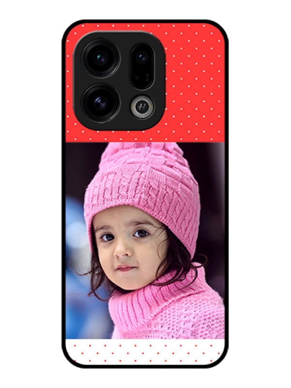 Custom Oppo Find X9 5G Custom Glass Phone Case - Red Pattern Design