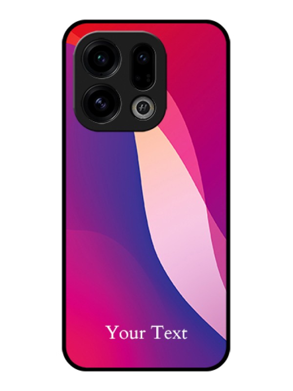Custom Oppo Find X9 5G Custom Glass Phone Case - Digital Abstract Overlap Design