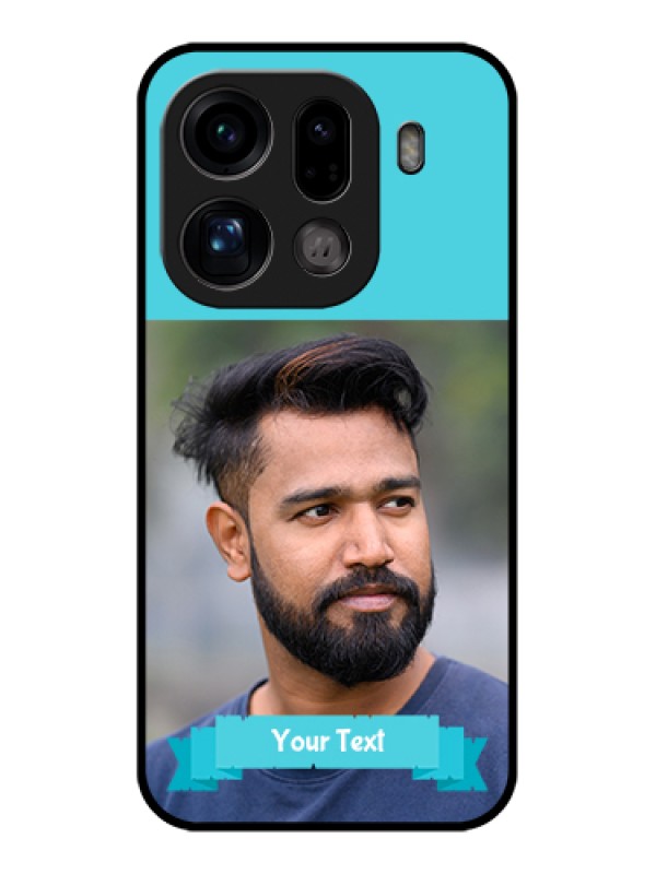 Custom Oppo Find X9 Pro 5G Custom Glass Phone Case - Blue Color Design