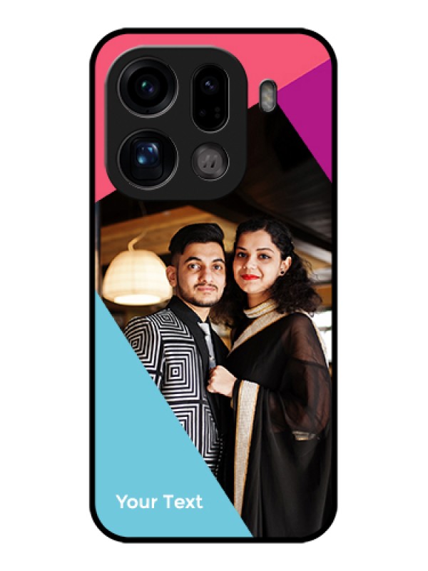 Custom Oppo Find X9 Pro 5G Custom Glass Phone Case - Stacked Triple Colour Design