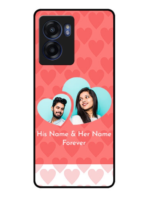 Custom Oppo K10 5G Personalized Glass Phone Case - Couple Pic Upload Design