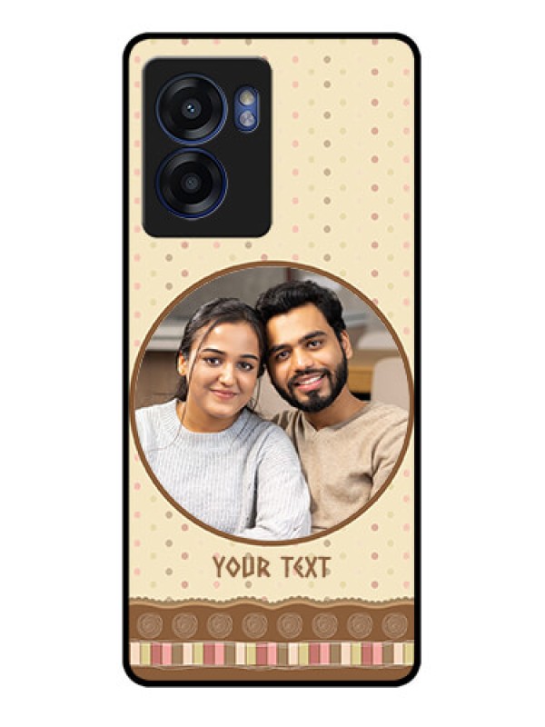 Custom Oppo K10 5G Custom Glass Mobile Case - Brown Dotted Mobile Case Design