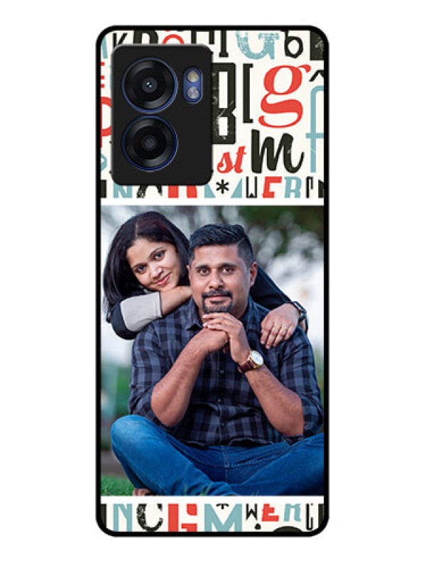 Custom Oppo K10 5G Personalized Glass Phone Case - Alphabet Design