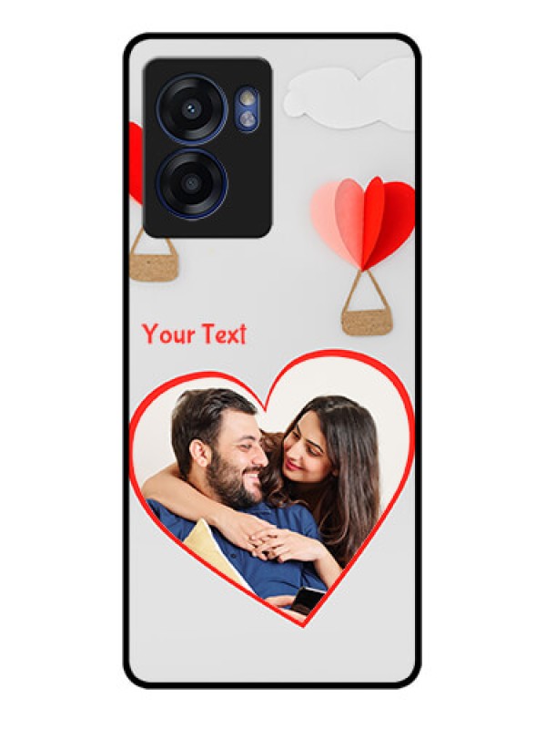Custom Oppo K10 5G Custom Glass Mobile Case - Parachute Love Design
