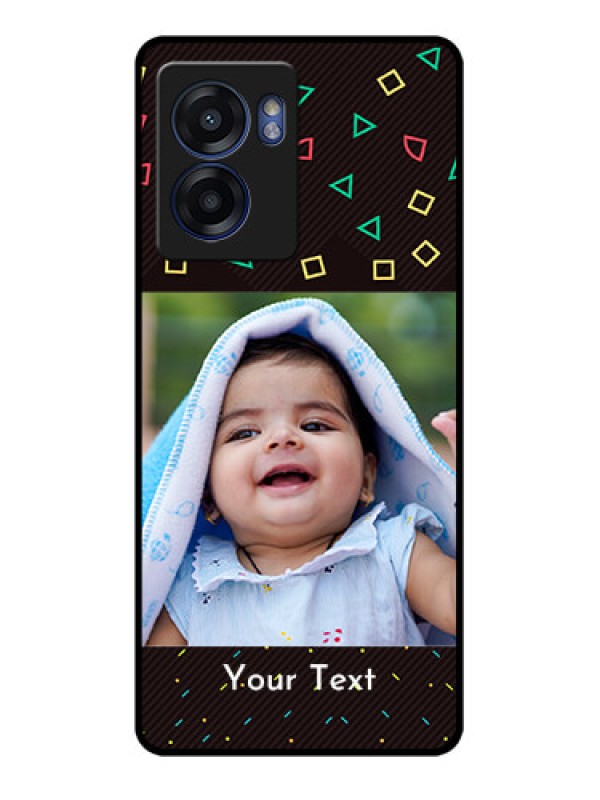 Custom Oppo K10 5G Custom Glass Phone Case - with confetti birthday design