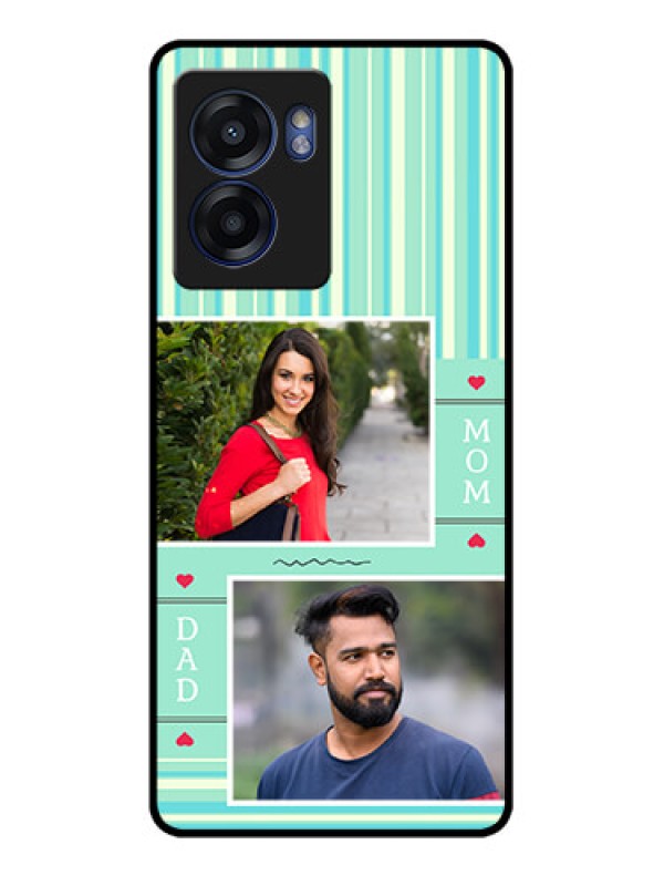 Custom Oppo K10 5G Custom Glass Phone Case - Mom & Dad Pic Design