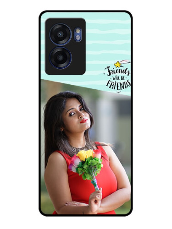 Custom Oppo K10 5G Custom Glass Phone Case - Friends Picture Icon Design