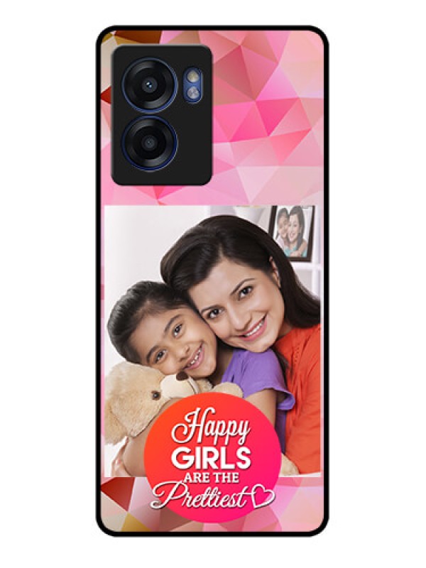 Custom Oppo K10 5G Photo Printing on Glass Case - Abstract Triangle Design