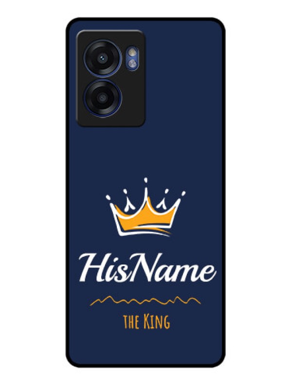Custom Oppo K10 5G Glass Phone Case King with Name