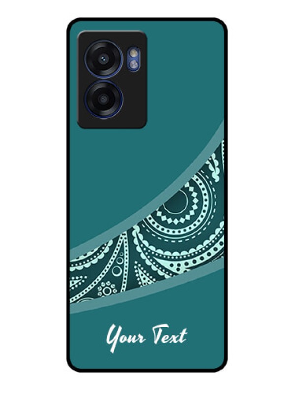 Custom Oppo K10 5G Photo Printing on Glass Case - semi visible floral Design