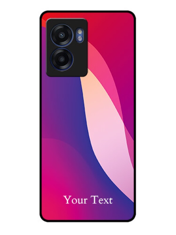 Custom Oppo K10 5G Personalized Glass Phone Case - Digital abstract Overlap Design