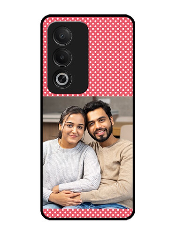 Custom Oppo K12x 5G Custom Glass Phone Case - White Dotted Design