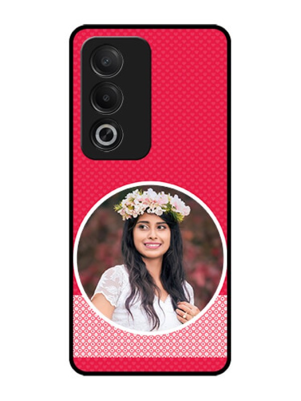 Custom Oppo K12x 5G Custom Glass Phone Case - Pink Color Pattern Design