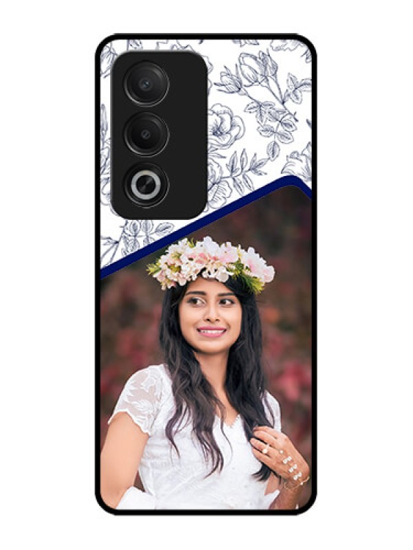 Custom Oppo K12x 5G Custom Glass Phone Case - Classy Floral Design
