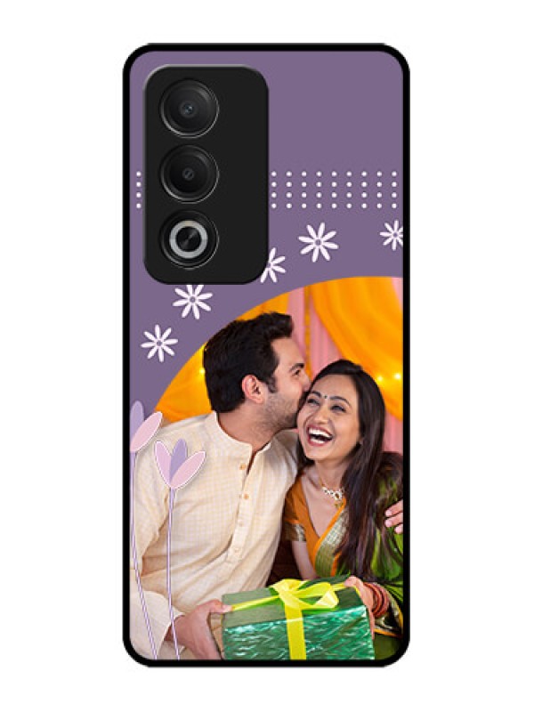Custom Oppo K12x 5G Custom Glass Phone Case - Lavender Flowers Design