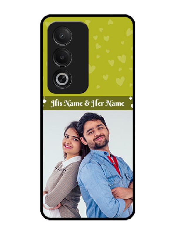 Custom Oppo K12x 5G Custom Glass Phone Case - You and Me Heart Design