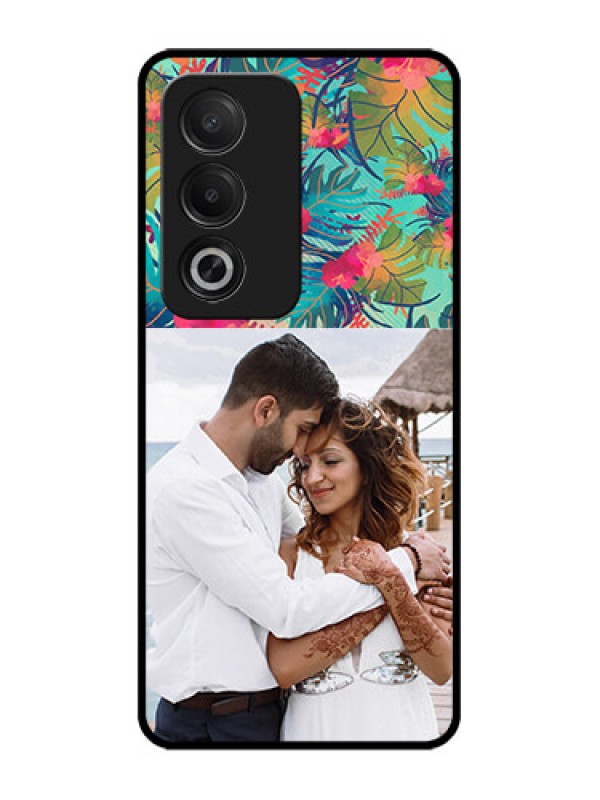 Custom Oppo K12x 5G Custom Glass Phone Case - Watercolor Floral Design