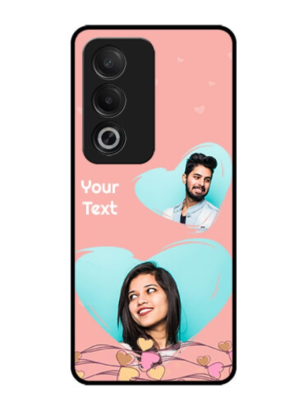 Custom Oppo K12x 5G Custom Glass Phone Case - Love Doodle Design
