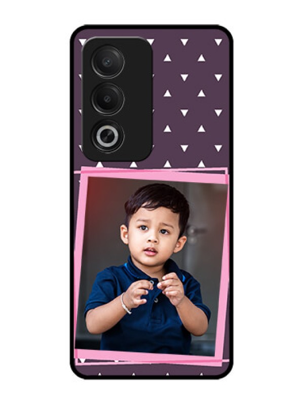 Custom Oppo K12x 5G Custom Glass Phone Case - Triangle Pattern Dotted Design