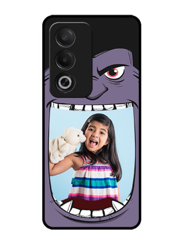 Custom Oppo K12x 5G Custom Glass Phone Case - Angry Monster Design