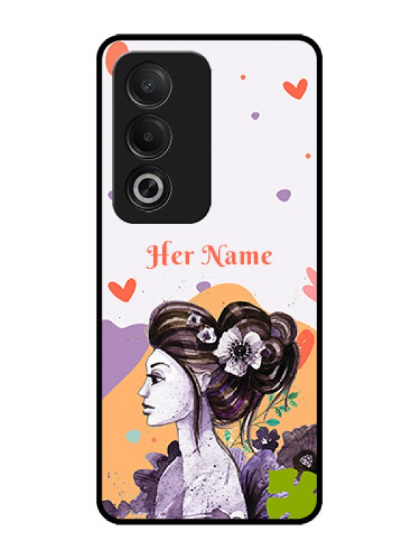 Custom Oppo K12x 5G Custom Glass Phone Case - Woman And Nature Design