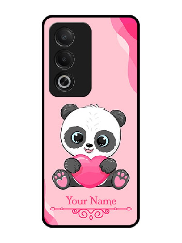 Custom Oppo K12x 5G Custom Glass Phone Case - Cute Panda Design