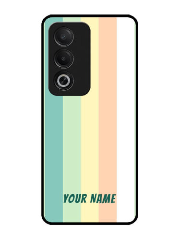 Custom Oppo K12x 5G Custom Glass Phone Case - Multi - Colour Stripes Design